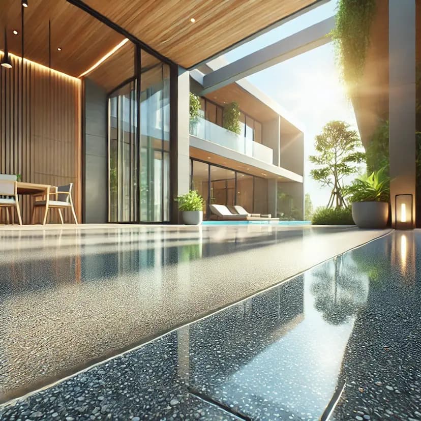 Finished UV-Resistant Outdoor Epoxy Floor in Toronto