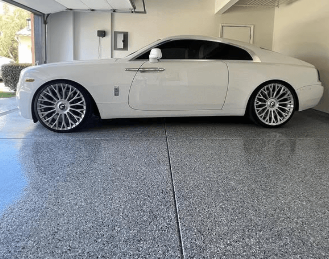 Garage with Flake Epoxy