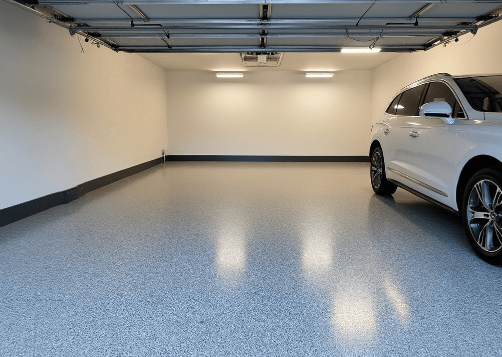 Decorative flake epoxy flooring system in Toronto