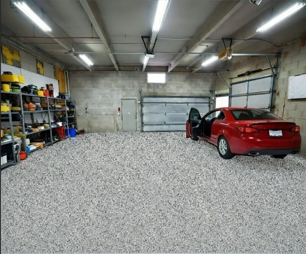 Quicksilver flake epoxy floor