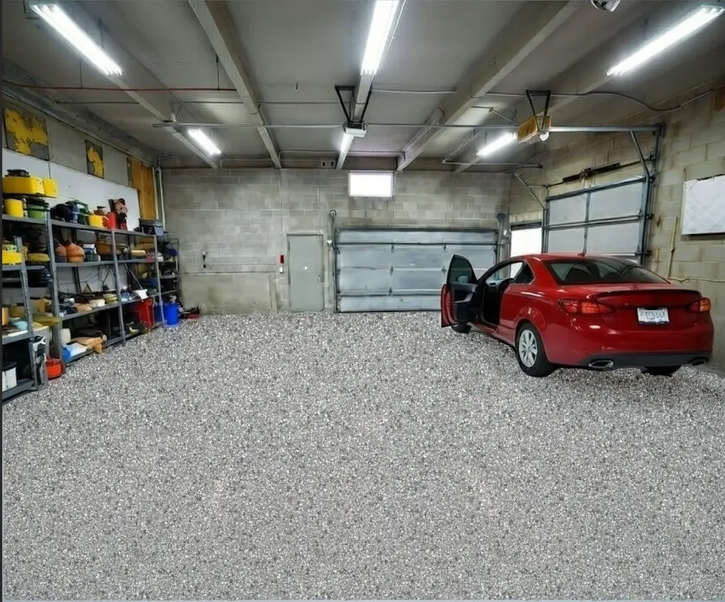 Coyote flake epoxy floor
