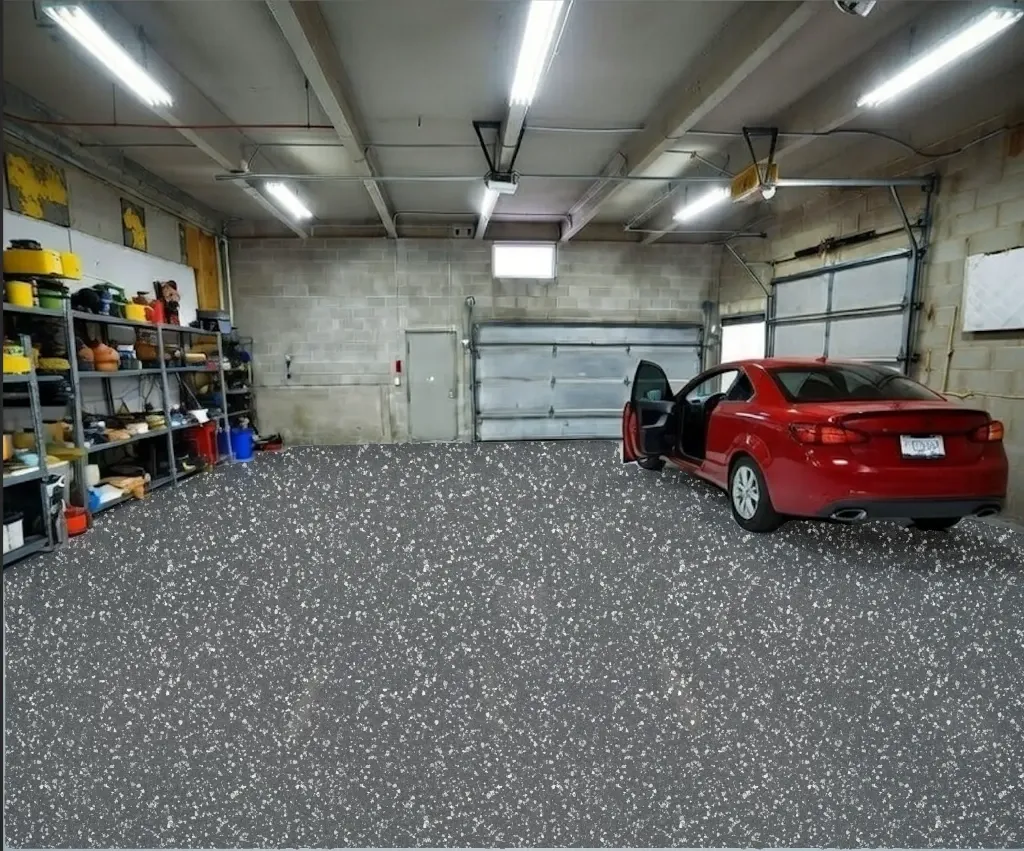 Raven flake epoxy floor