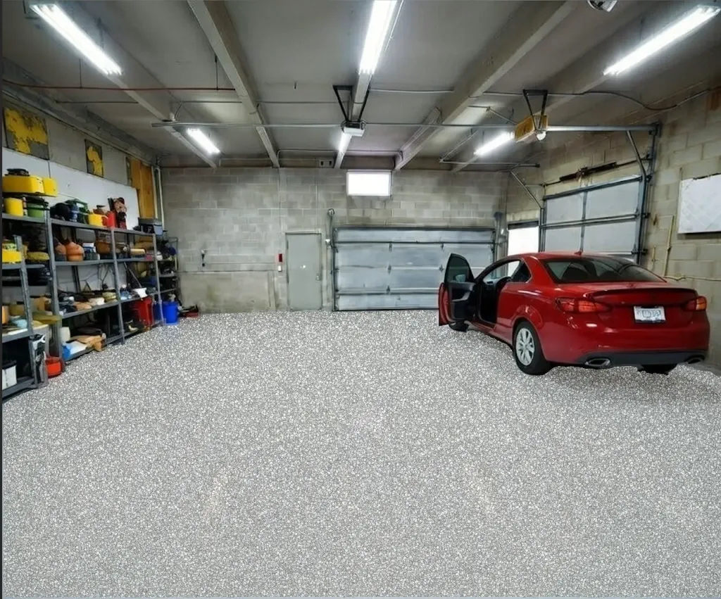 Sand Dollar flake epoxy floor