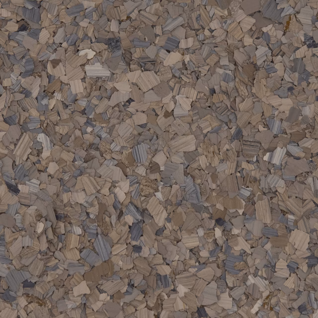 Close-up of Obsidian (F9304) epoxy flake chips