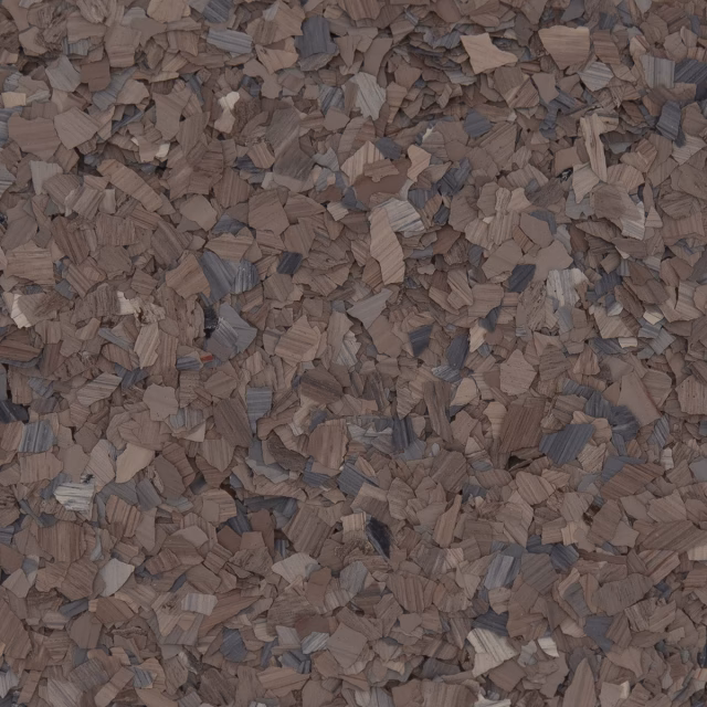 Close-up of Garnet (F9305) epoxy flake chips