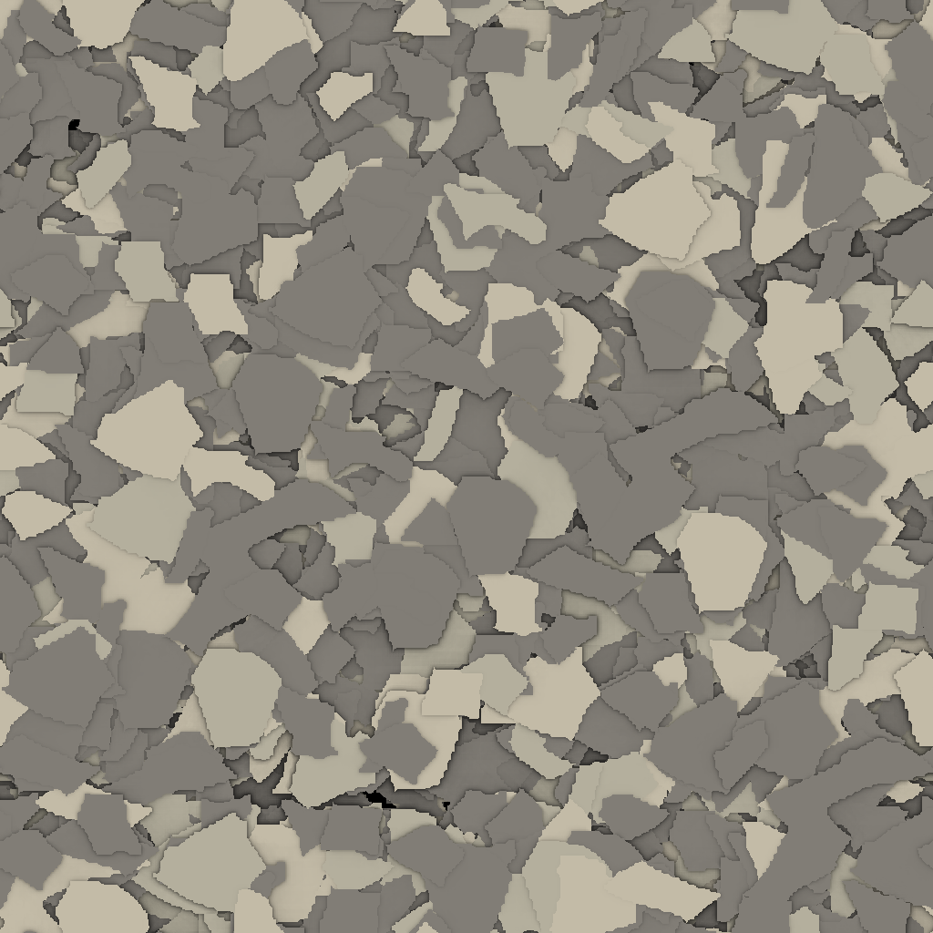Close-up of River Rock (FB-1002) epoxy flake chips