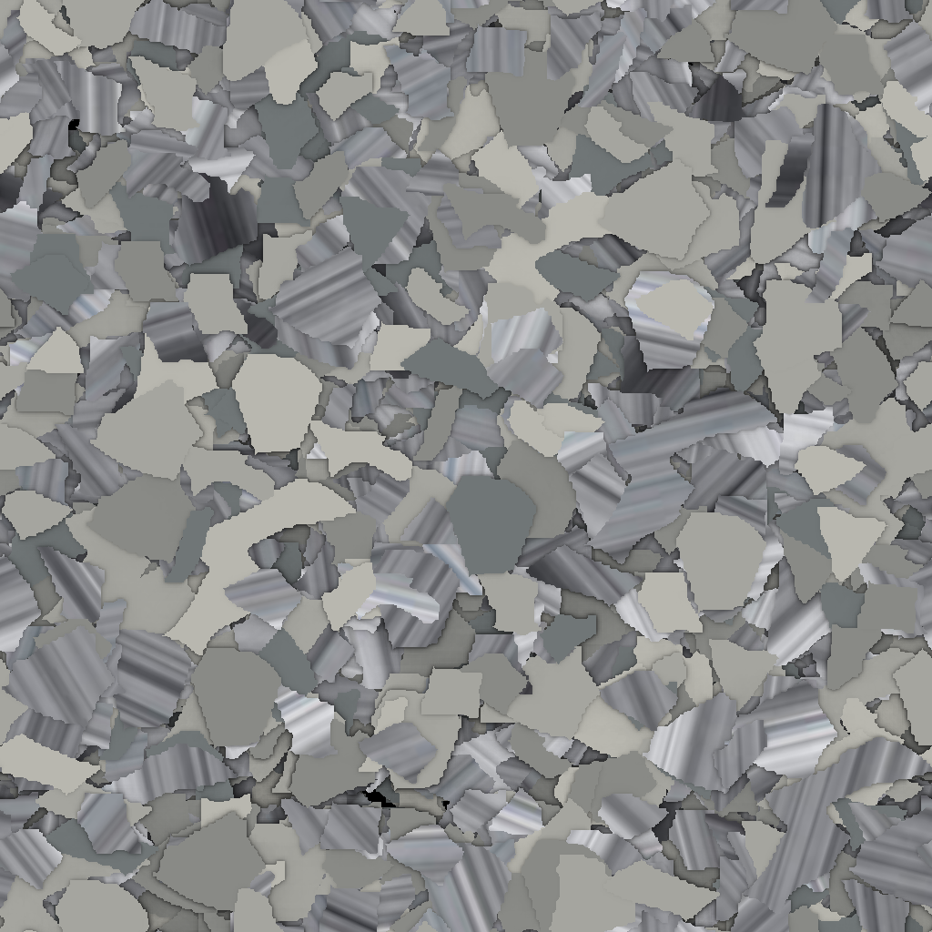 Close-up of Fog (FB-703) epoxy flake chips