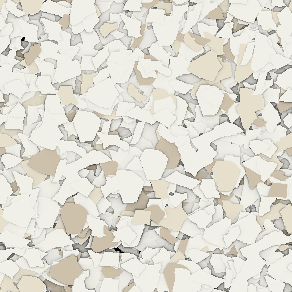 Close-up of Sand Dollar (FB-951) epoxy flake chips