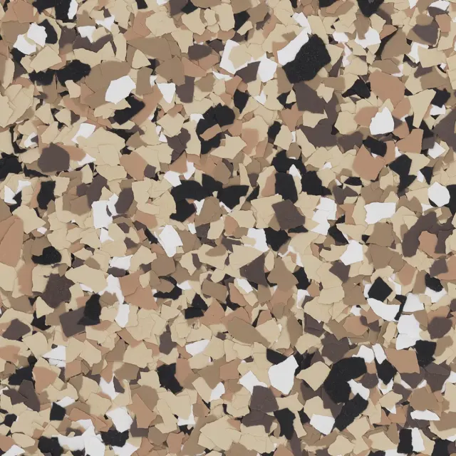 Close-up of Outback (FB-517) epoxy flake chips